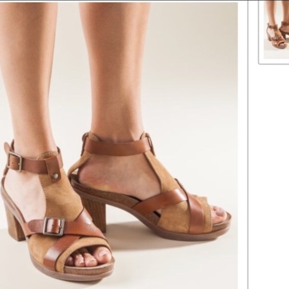 DANSKO Dominique Teal Brown T-Strap Open Toe Block Heel | EU 37 - Picture 9 of 12